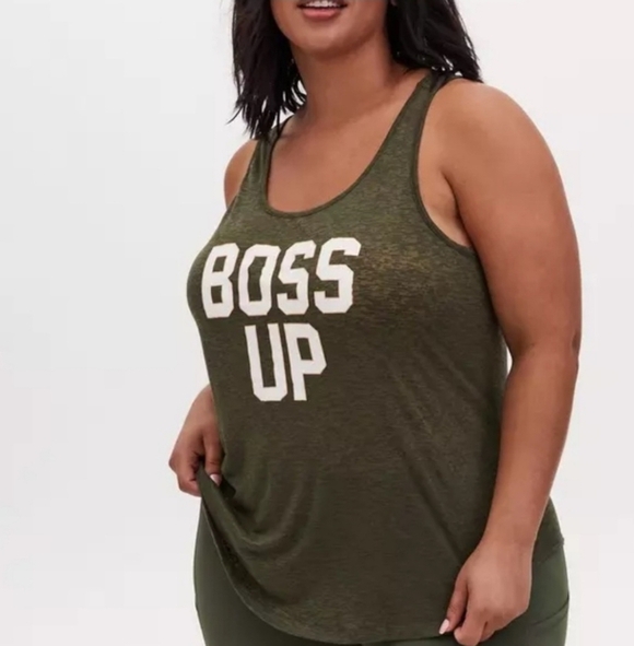 Torrid Active Green Burnout Boss Up Tank Top 2X - Picture 2 of 9